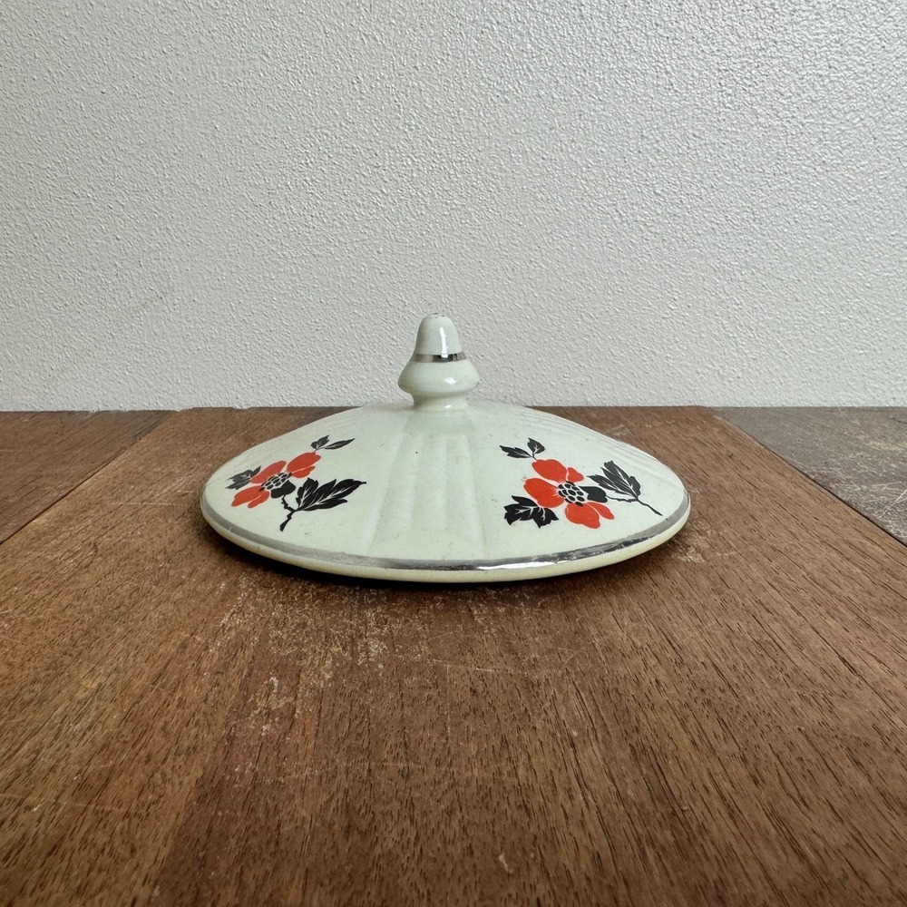 Hall's Superior Kitchenware Red Poppy Replacement‎ LID ONLY Uranium Glaze